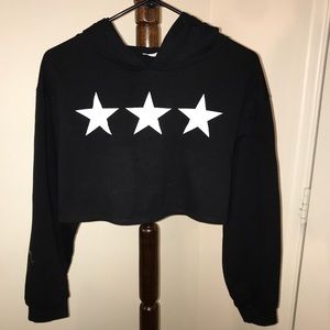 Tres Bien cut off sweatshirt hoodie/ BEDT OFFER